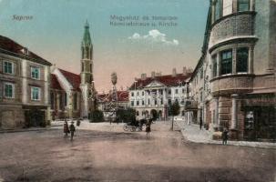 Sopron, Megyeház és templom, gyógyszertár, Wanek üzlete