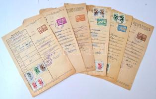 1957-1958 18 db marhalevél okmánybélyegekkel