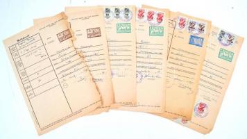 1957-1958 18 db marhalevél okmánybélyegekkel