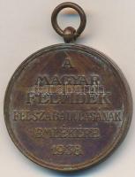 1938. "Felvidéki Emlékérem - II. Rákóczi Ferenc" Br emlékérem mellszalag nélkül T:2 kis ph...