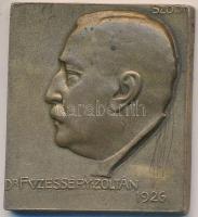 Sződy Szilárd (1878-1939) 1926. "Dr. Füzesséry Zoltán" Br plakett (30x34mm) T:2