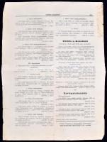 1933 Vitézi Közlöny, Az Országos Vitézi Szék hivatalos közlönye, kissé szakadozott szélekkel, pp.:2,...