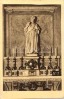 Budapest V. Kegyes Tanítórendi Gimnázium belseje, Az ifjúsági kápolna Szent Péter szobra, Damkó József alkotása (ázott sarok / wet corner)