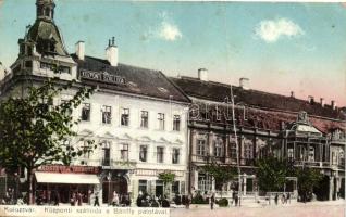 Kolozsvár, Központi szálloda, Bánffy palota, Medgyesy és Nyegrutz, Biasini Sándor és Nagy Gábor üzlete / hotel, palace, shops (fa)