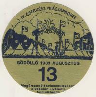 1933 Jamboree utazáai kitűző