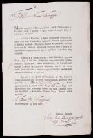 1806 Szalay Imre Vas vármegyei főorvos körlevele Zala vármegye rendjeinek a juhokat pusztító betegségekről, autográf aláírásával, pecsételt levélem.