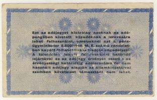 1946. 10.000AP előoldalon teljes gépszínátnyomat, hátoldal elcsúszva T:II