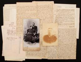 VÉDETT! Munkácsi Bernát (1860-1937) nyelvész, finnugrista, orientalista irat hagyatéka. Személyes feljegyzései, kéziratai, nyelvészeti témában, valamint mesterének Budenz József (1836-1892) finnugristának írt mintegy 30 levele, ezen kívül néhány fénykép Munkácsiról. Külön érdekesség a Budenzhez orosz területről a vogul és osztják nyelvrokonság kutatásakor írt levelek. Nagyon érdekes anyag.