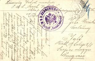 1915 Pola, a Szent István csatahajó / SMS Szent István, Hungarian battleship, photo. Zensuriert S. M...