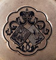 XIX: sz. vége: Pavel Bure, Moszkva duplafedelű ezüst zsebóra. Sorszámozott. Fedelén kék zománc címer...