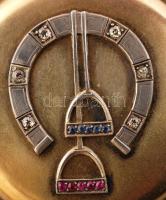 H. Moser and Cie. jelzett duplafedeles 14K arany zsebóra, fehérarany szerencsepatkóval, benne 6 db 0...