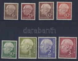 1954 Heuss 8 érték a sorból (Mi EUR 84)