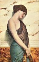The Tambourine girl, 'Apollon' Sophia No. 3, s: John William Godward (minor surface damage)