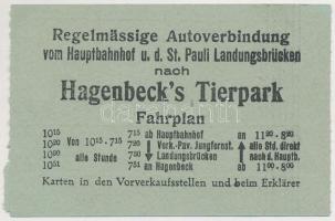 cca 1930 Gr. Hafenrundfahrt jegy, 6x9cm