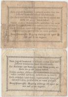 1848. 5Ft "Kossuth bankó" vörösesbarna, barna (3x) + 1849. 30kr "Kossuth bankó" ...