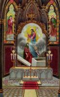 Easter, religious art postcard, litho