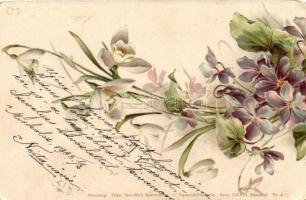 Flower, Theo. Stroefers Kunstverlag Aquarell-Postkarte Serie XXXVI. (Blumen) No. 4. litho (EK)