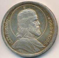 1938. 5P Ag "Szent István" T:2 patina, apró ph. Adamo P8.1