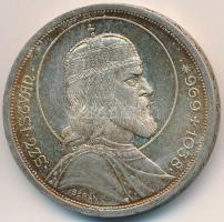 1938. 5P Ag "Szent István" T:2 patina, kis ph. Adamo P8.1