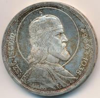 1938. 5P Ag "Szent István" T:2 patina Adamo P8.1