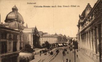 Bucharest, Viktoria-Strasse nach dem Grand Hotel / street, hotel (EB)