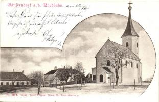 Gänserndorf an der Nordbahn, Pfarre. Verlag Josef Popper / church