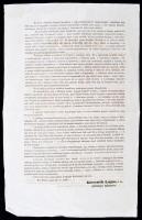 1848 Felszólítás a nemzethez kamatos kincstárutalványok kibocsátása ügyében. Kossuth Lajos pénzügymi...