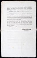 1848 Kivonat a' ,,Hitelintézet" alapszabályaiból a' vidéki ügynökségek iránt. Kossuth...