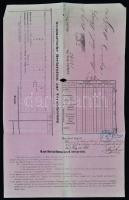 1866 Eilgut, Donau-Dampfschiffahrt-Gesellschaft feladási számla, kis lyukkal, 35x22cm