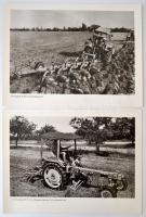 cca 1960 NDK-s traktorgyári sorozat, 12 db nagyméretű fotó, az egyiken Walter Ulbrichttal, 30×40 cm
