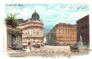 Vienna, Wien. Albrechtsbrunnen, Verlag E. Storch litho s: Bienert