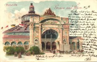 1899 Vienna, Wien. Rotunde litho (EK)