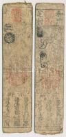 Japán / Tokugava-sógunátus ~1700-1800. 2db klf "Hansatsu" bankjegy T:III-
Japan / Tokugaw...