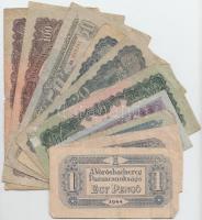1944. 1P-100P (10x) "A Vörös Hadsereg Parancsnoksága" T:vegyes