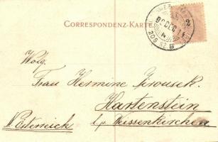1899 Vienna, Wien-Fluss-Regulierung mit der Karlskirche / flow regulation (EK)