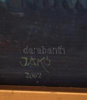 Jakó Balázs: Téli táj. Olaj, farost, jelzett, keretben, 50×70 cm