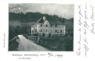 1899 Albrechtsberg, Kremsthal. Bräuhaus Albrechtsberg / brewery (EK)