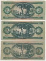 1949. 10Ft (3x) T:III,III-