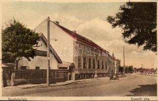 Berettyóújfalu, Kossuth utca, Csonka Biharvármegye Számvetősége, Kereskedelmi iroda, kiadja Kéry Imre (vágott / cut)