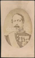 cca 1860 III. Napoleon francia király fotója / cca 1860 Photo of Napoleon III. king of France 7x11 cm