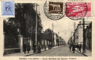 Reggio Calabria, Corso Garibaldi dai Giardini Pubblici / corso, garden, TCV card (EK)