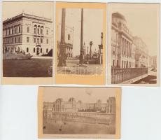 cca 1870 Olaszország 4 városképes fotó / 4 photos of Italy 7x11 cm