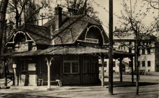 1959 Nyíregyháza-Sóstógyógyfürdő, állomás, Képzőművészeti Alap Kiadóvállalat (EK)