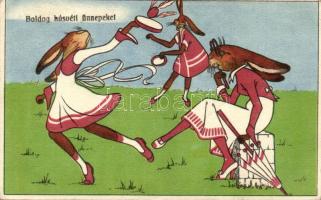 Easter, dancing rabbit ladies, B.K.W.I. 4681-1.  (EB)