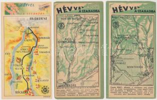 cca 1938 HÉV számoló cédula,14x7cm, 3db