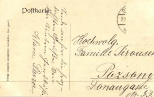 Gmunden vom Calvarienberg 'Grüsse aus den Bergen' Verlag Leopold Wiesinger, collage