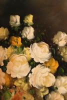 Henczné jelzéssel: Virágcsendélet. Olaj, vászon, 61×91 cm