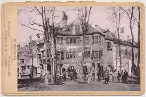 1896 Ős Budavár: Borkostoló, Klösz fotó kartonon, A Fényképészeti Szövetkezet kiadása, cca 16x10cm