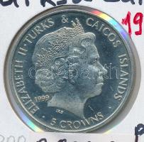 Turks- és Caicos-szigetek 1999. 5C Cu-Ni "Edward herceg és Sophie Rhys-Jones" T:1- Turks & Caicos Islands 1999. 5 Crown Cu-Ni "The Prince Edward and Miss Sophie Rhys-Jones" C:AU