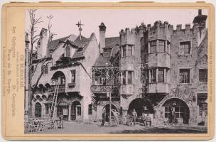 1896 Ős Budavár: Szt. Györgytér: , Klösz fotó kartonon, A Fényképészeti Szövetkezet kiadása, cca 16x10cm